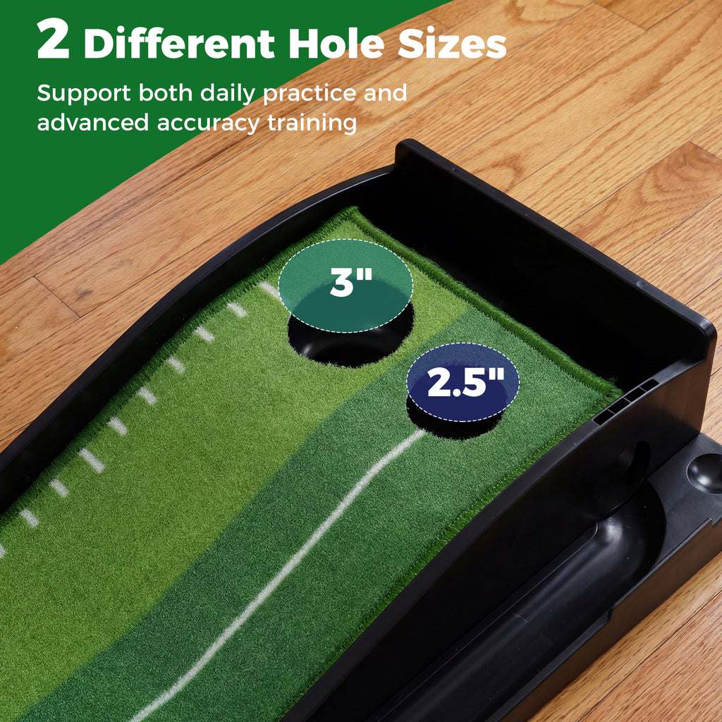 Indoor Golf Putting Mat with Auto Ball Return - Practice & Training