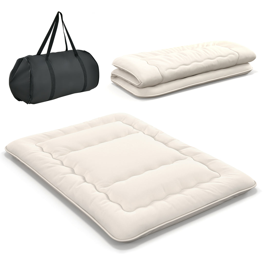 Floor Mattress with Washable Cover and Carry Bag - Twin Size, Green