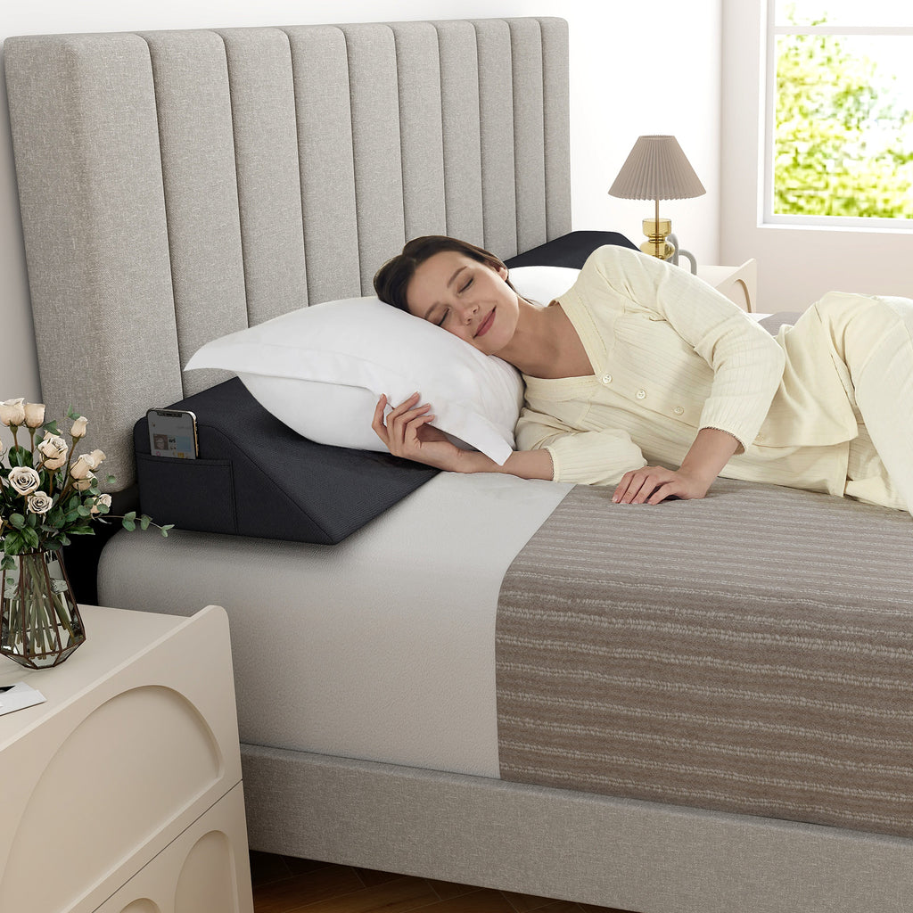 Bed Wedge Pillow Queen Size with Storage Bag