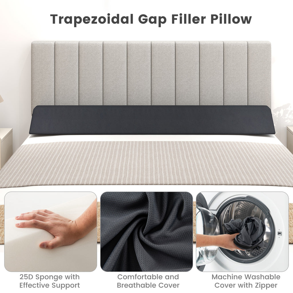 Bed Wedge Pillow Queen Size with Storage Bag