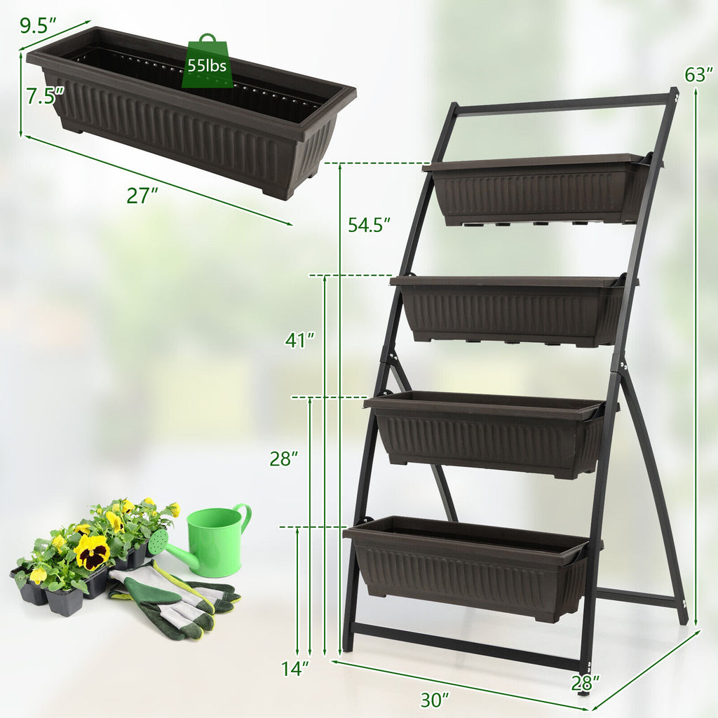 4-Tier Vertical Raised Garden Bed Planter - Variant M
