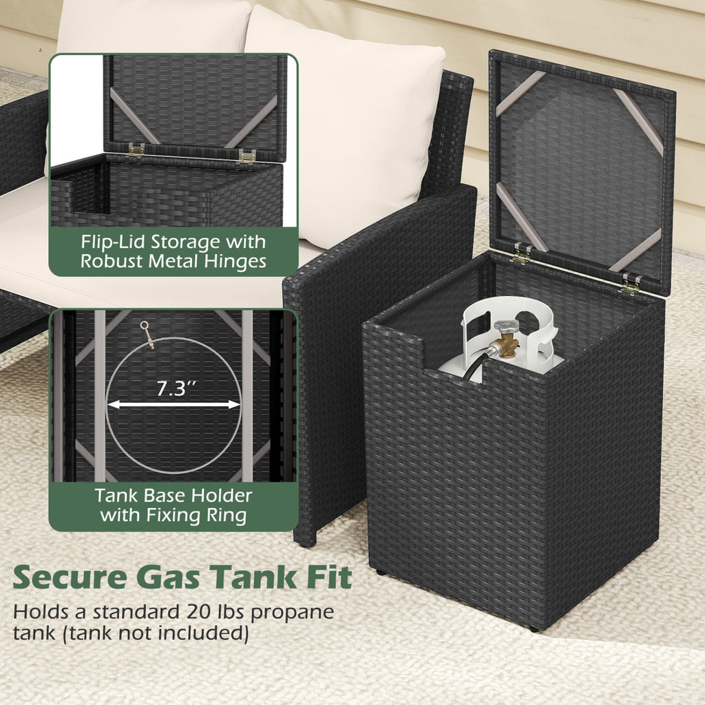 Rattan Propane Tank Cover Patio Hideaway Side Table