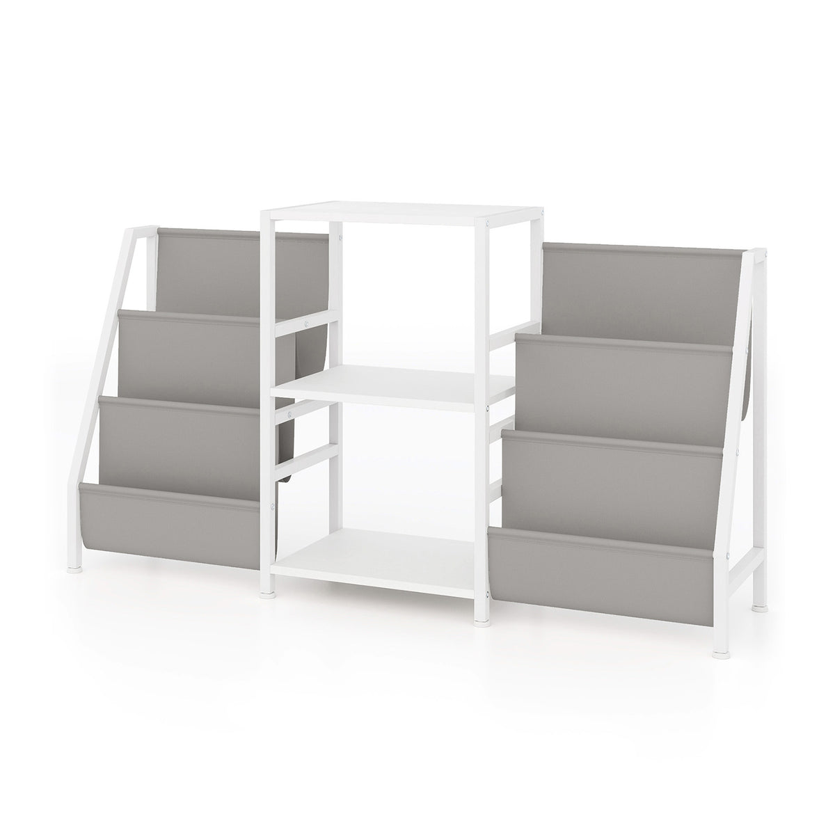 Record Player Stand for up to 200 Albums – White