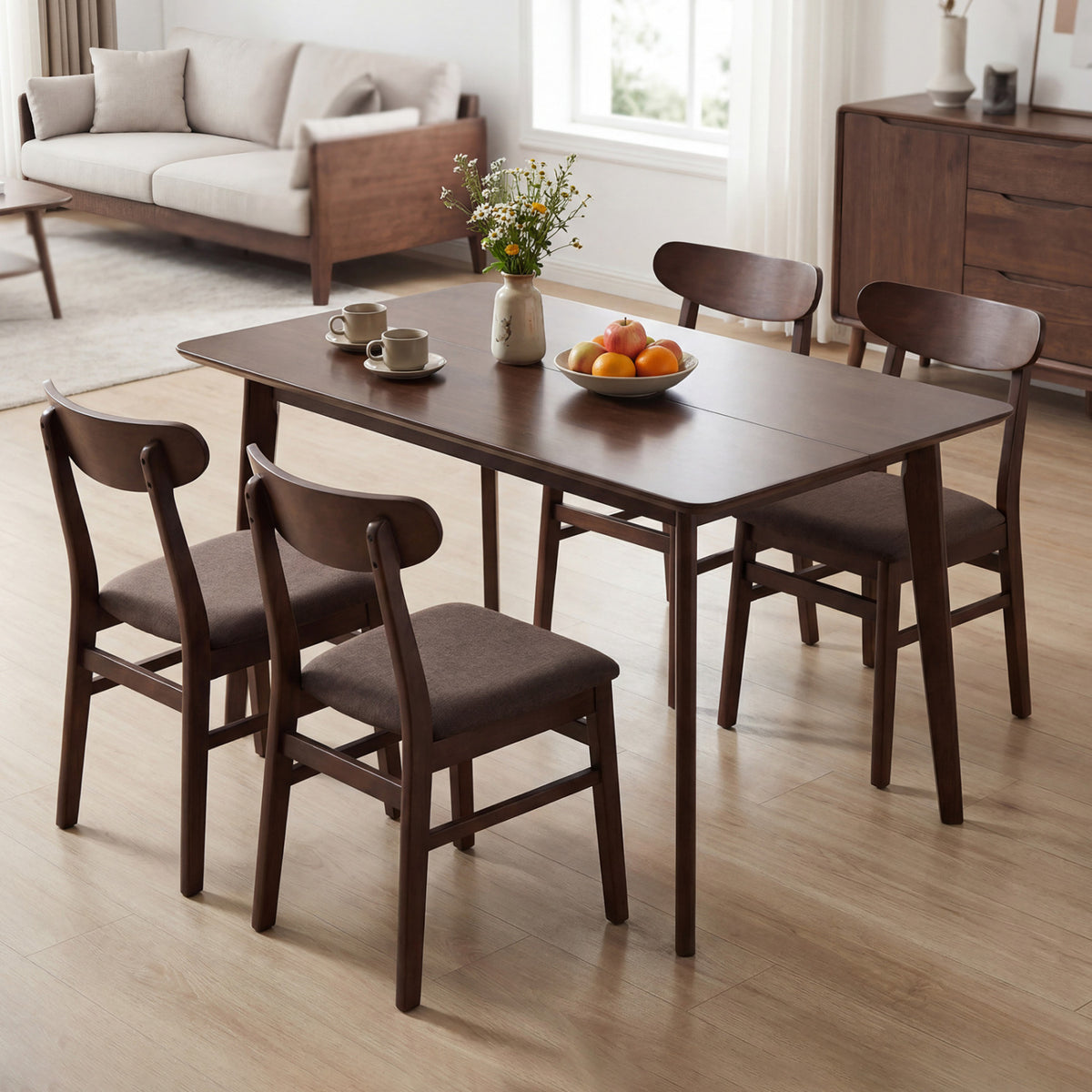 47" Rectangle Dining Table for 4-6 People - Walnut
