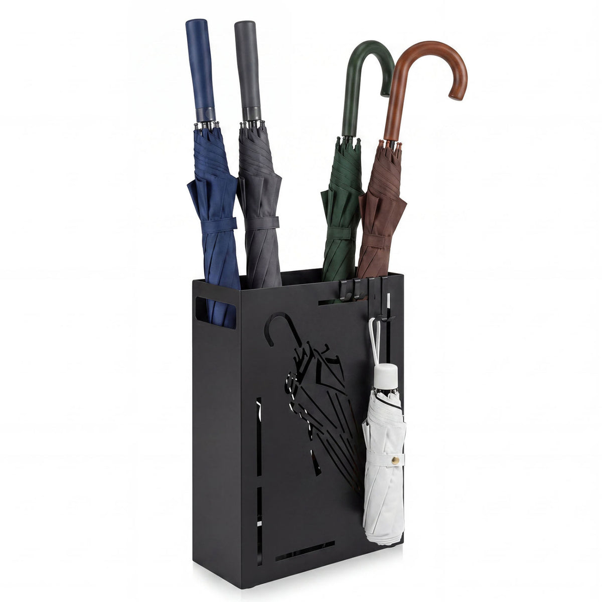 Umbrella Rack with Drip Tray - Black