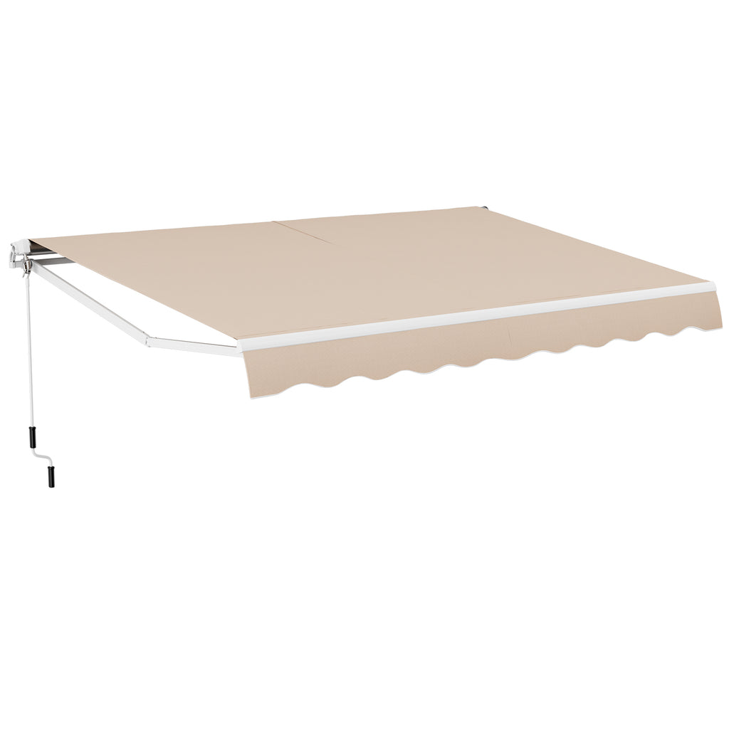 8 x 6.6 Feet Patio Retractable Awning with Manual Crank Handle