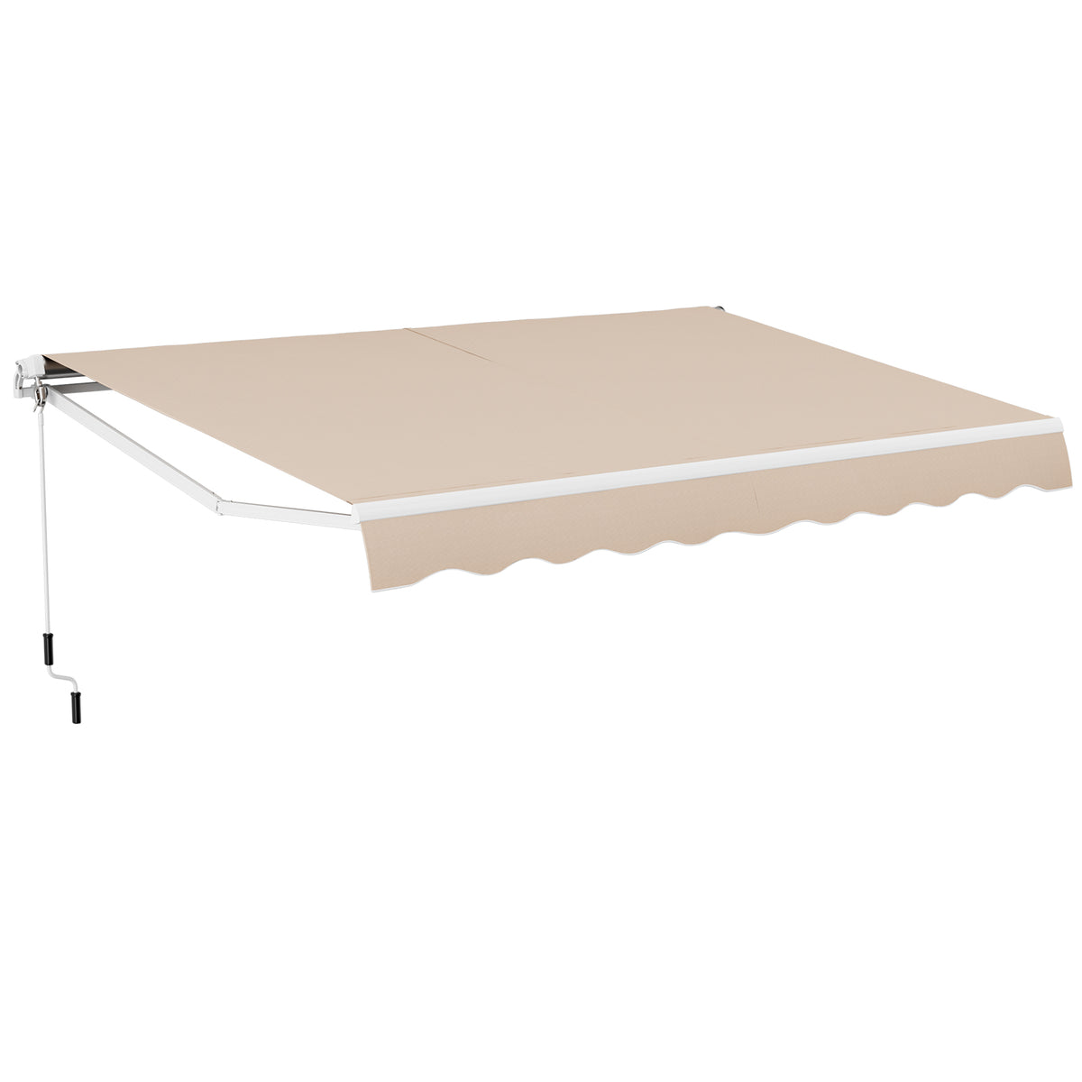 8 x 6.6 Feet Patio Retractable Awning with Manual Crank Handle