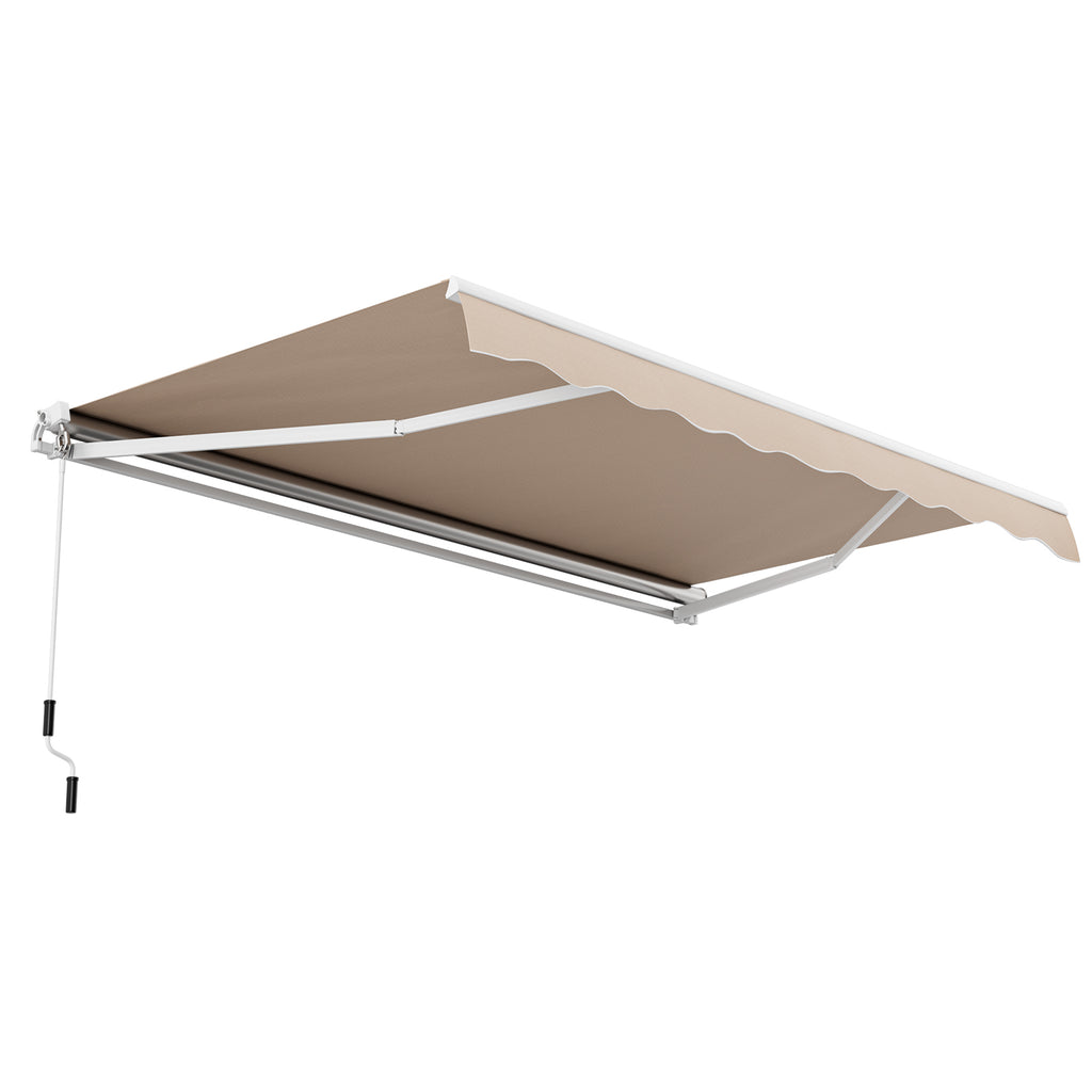 13 × 8 Feet Retractable Patio Awning - Beige