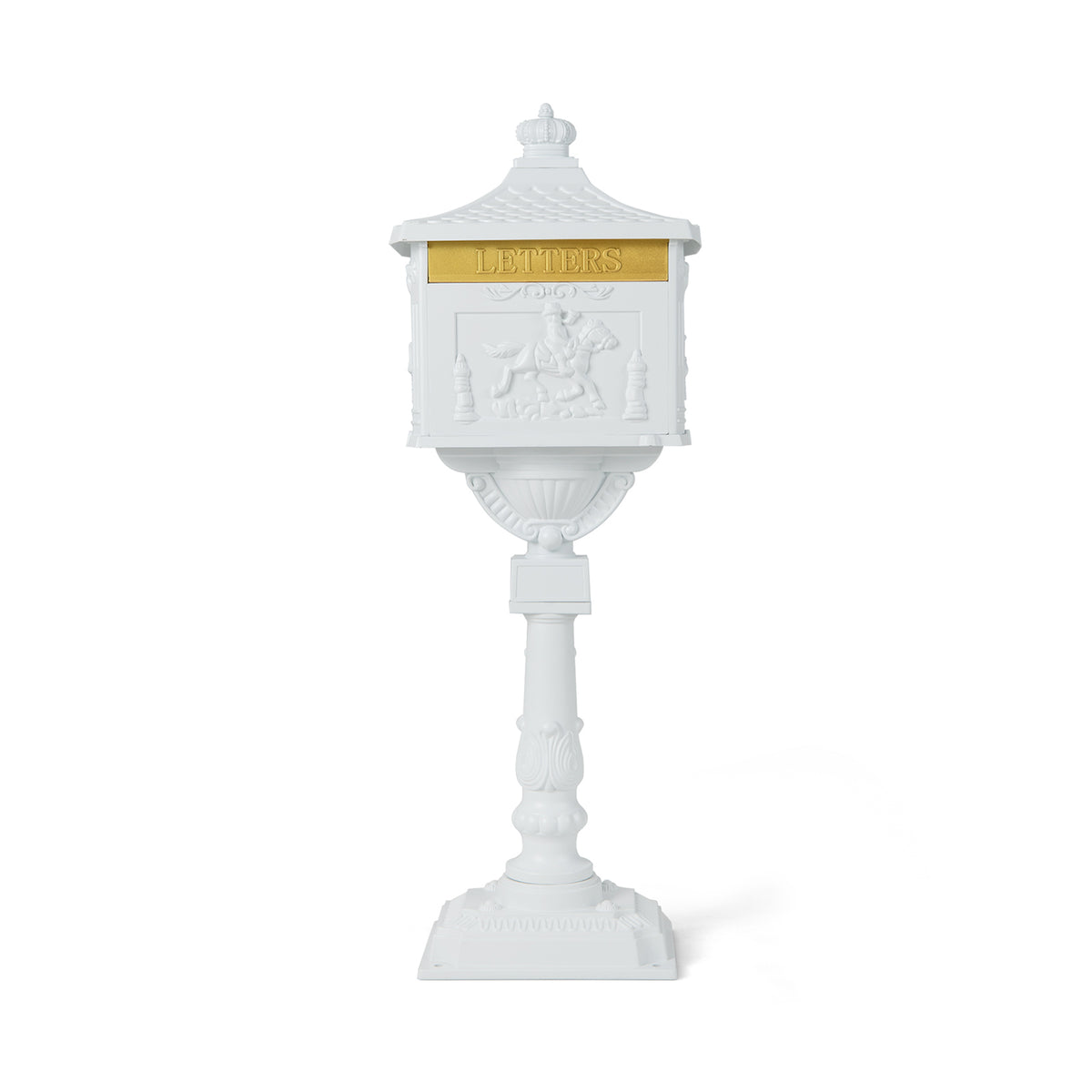 Bronze Retro Cast Aluminum Mailbox with Lockable Door & Baffle