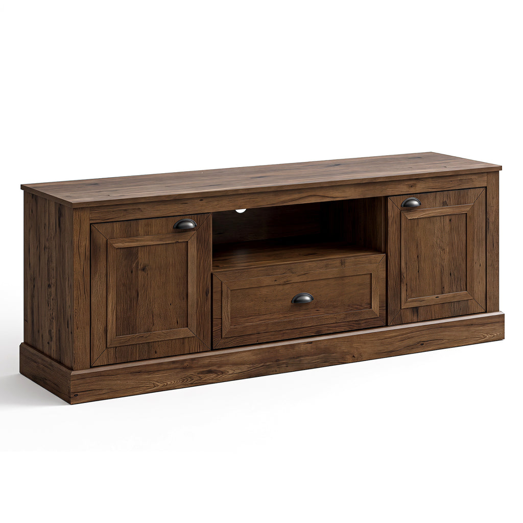 Retro Farmhouse TV Stand for 70" TVs, Brown