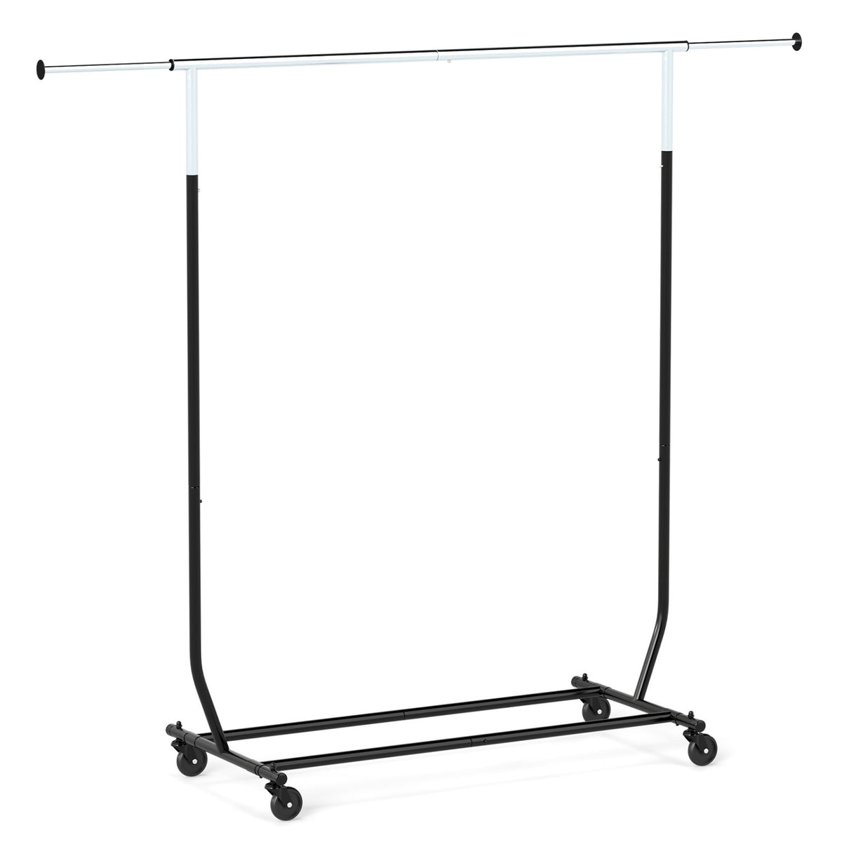 Rolling Clothes Rack Extendable Garment Stand for Hanging