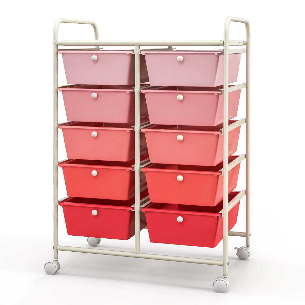 10-Drawer Rolling Storage Cart