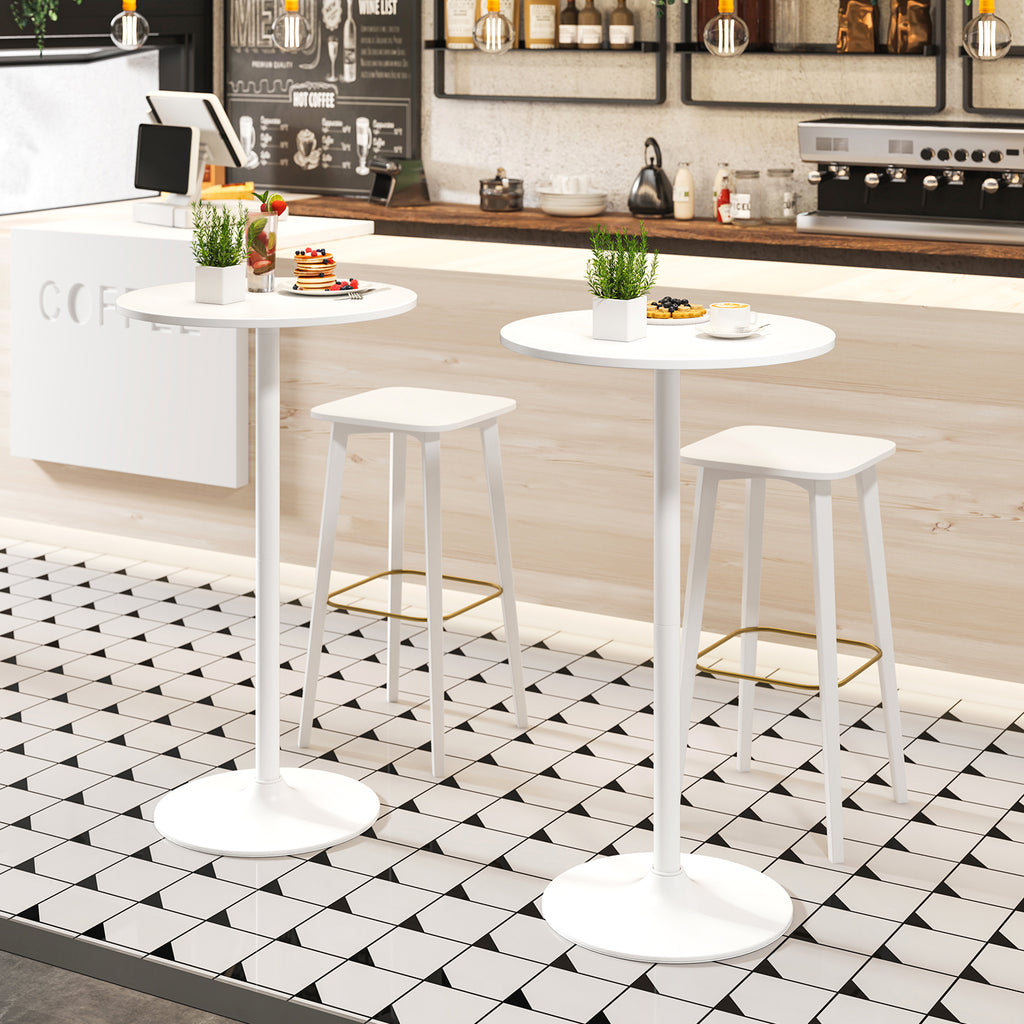 Round Bistro Table 40 Inch Adjustable Height Bar Coffee Table - 1 Piece