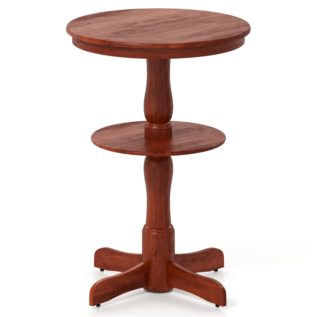 Foldable Outdoor Bar Stools, Set of 2 - Teak Wood