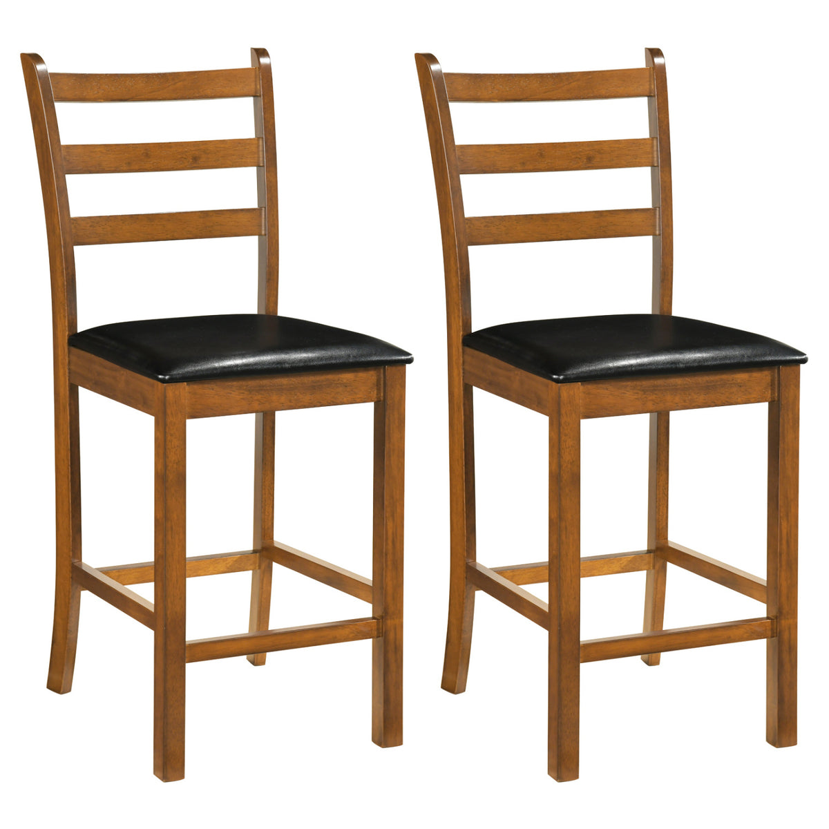 Rubber Wood Counter Stools Set of 2 - 24 inch, Walnut
