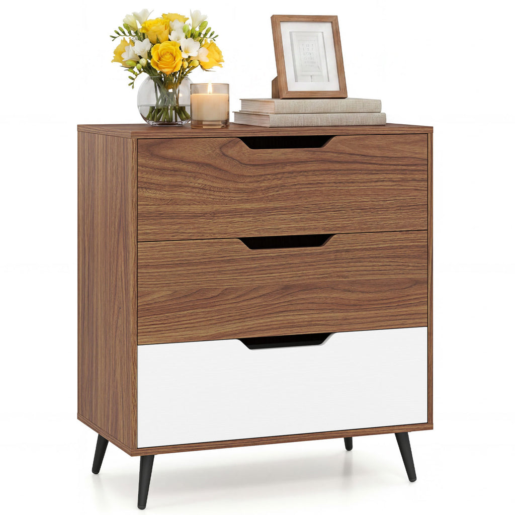 Rustic Farmhouse Wooden Storage Dresser - Brown