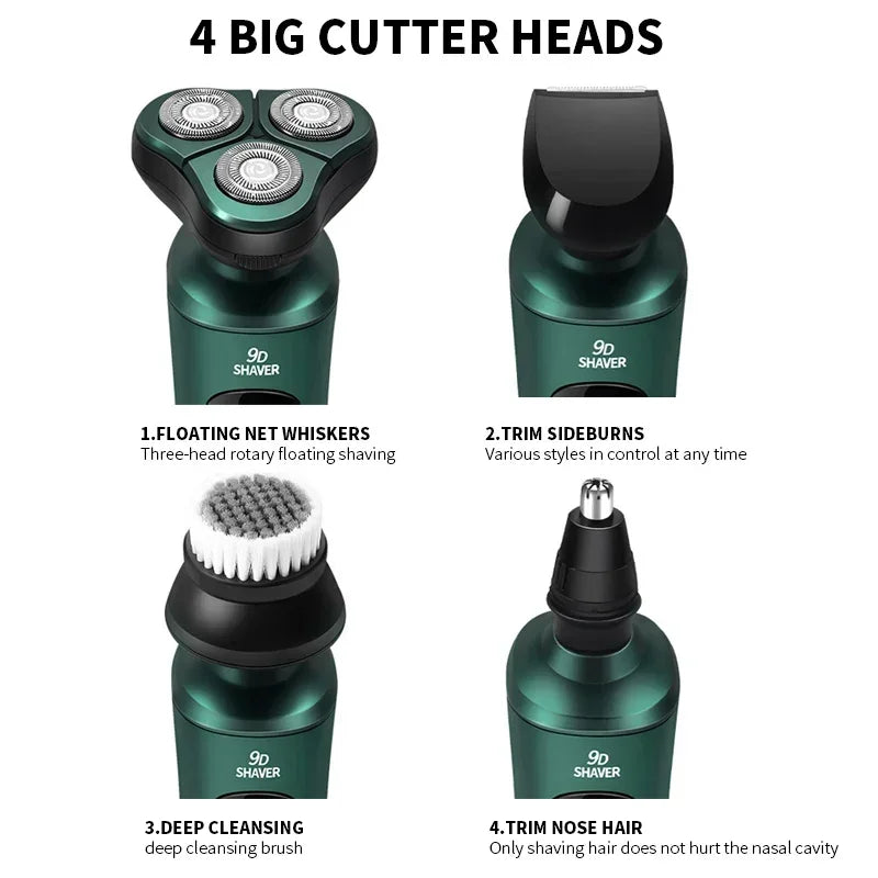 Smart Electric Shaver with LCD Display
