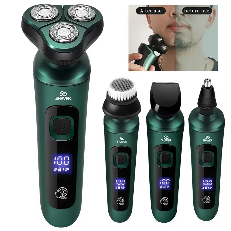 Smart Electric Shaver with LCD Display