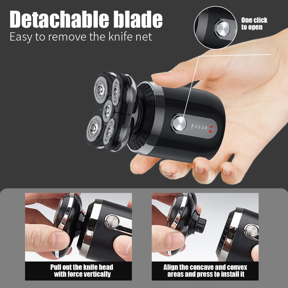 Electric Shaver for Men Facial Beard Trimmer Waterproof
