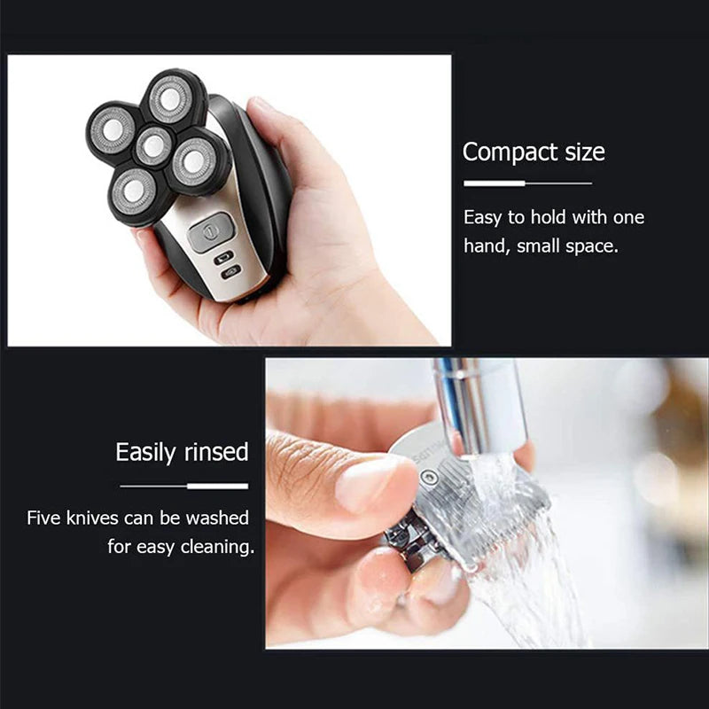 USB Electric Shaver for Men with 5 Blades