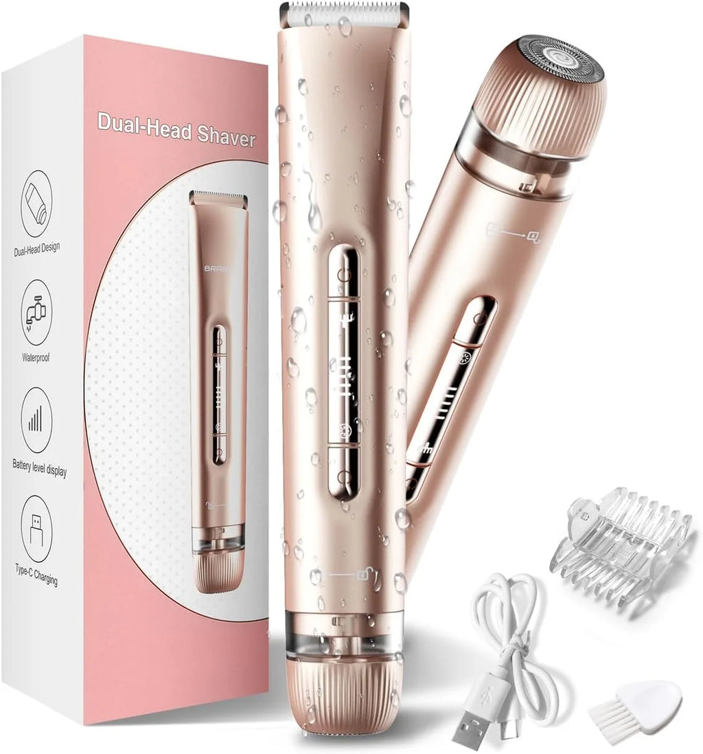 2-in-1 Women's Electric Bikini Trimmer & Body Hair Remover