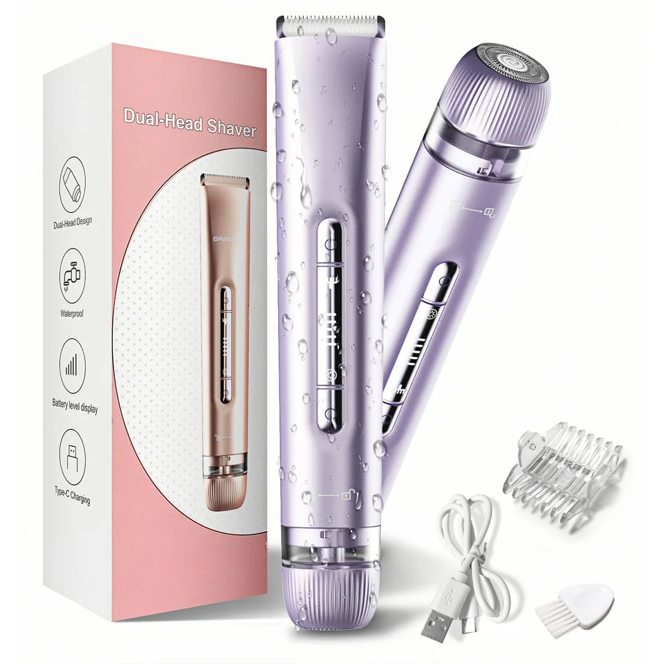 2-in-1 Women's Electric Bikini Trimmer & Body Hair Remover