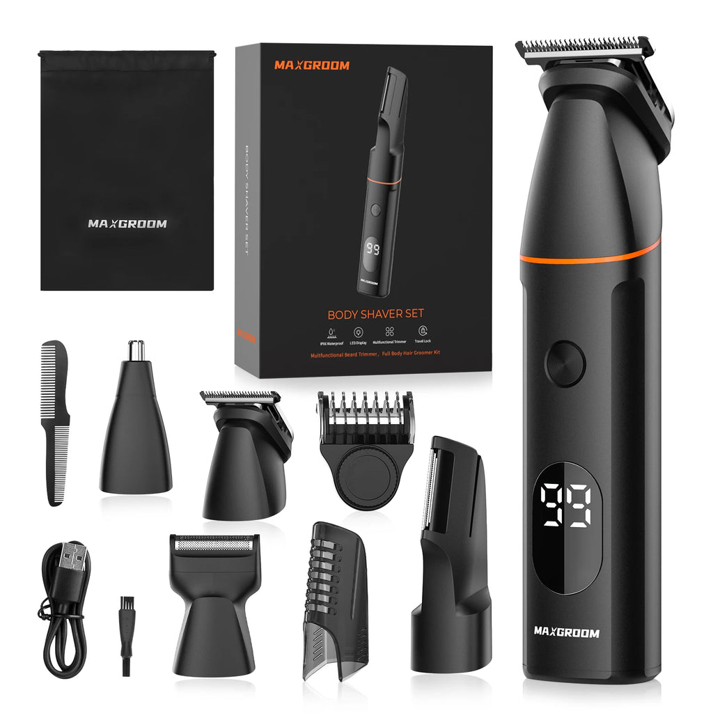Maxgroom 4-in-1 Manscape Body Hair Trimmer Kit