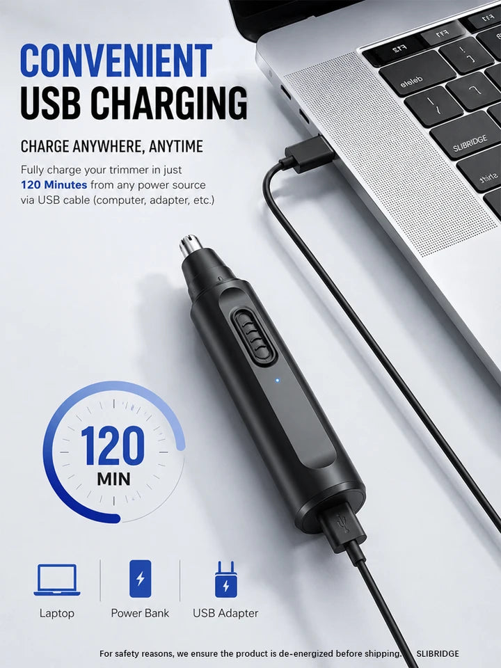 Electric Nose Hair Trimmer - Rechargeable for Men & Women