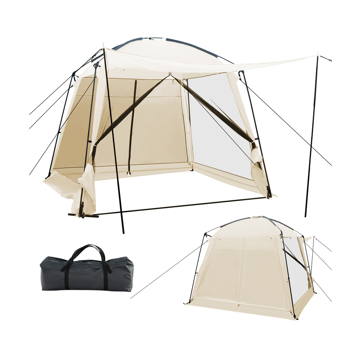 10 x Feet Screened Canopy Tent w/ Vestibule and Zippered Door
