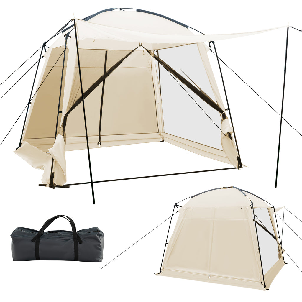 10 x Feet Screened Canopy Tent w/ Vestibule and Zippered Door