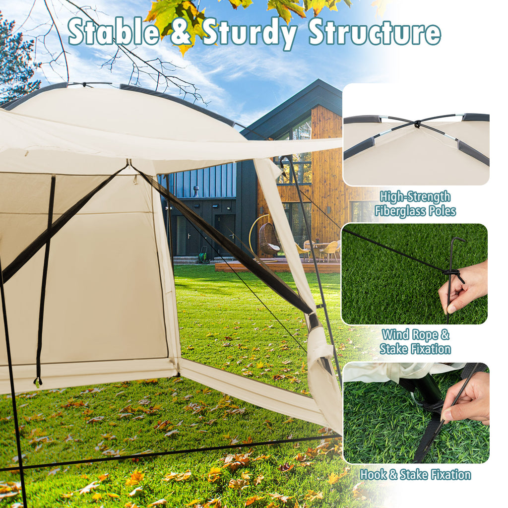 10 x Feet Screened Canopy Tent w/ Vestibule and Zippered Door