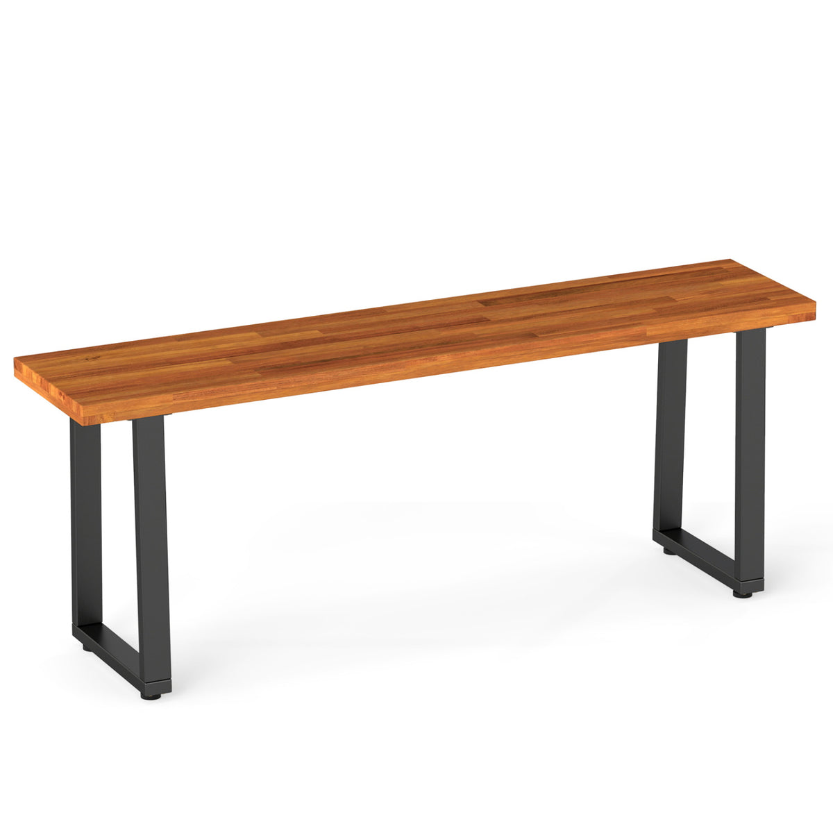 61 Inch Patio Dining Bench Backless - Acacia Wood