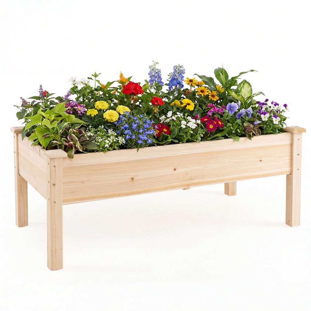 Wooden Raised Garden Bed with Legs 48" x 25" x 19"
