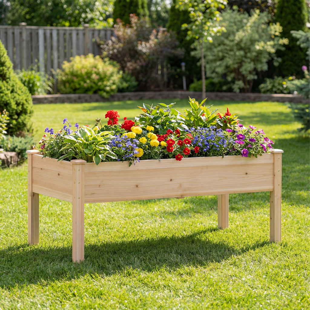 Wooden Raised Garden Bed with Legs 48" x 25" x 19"