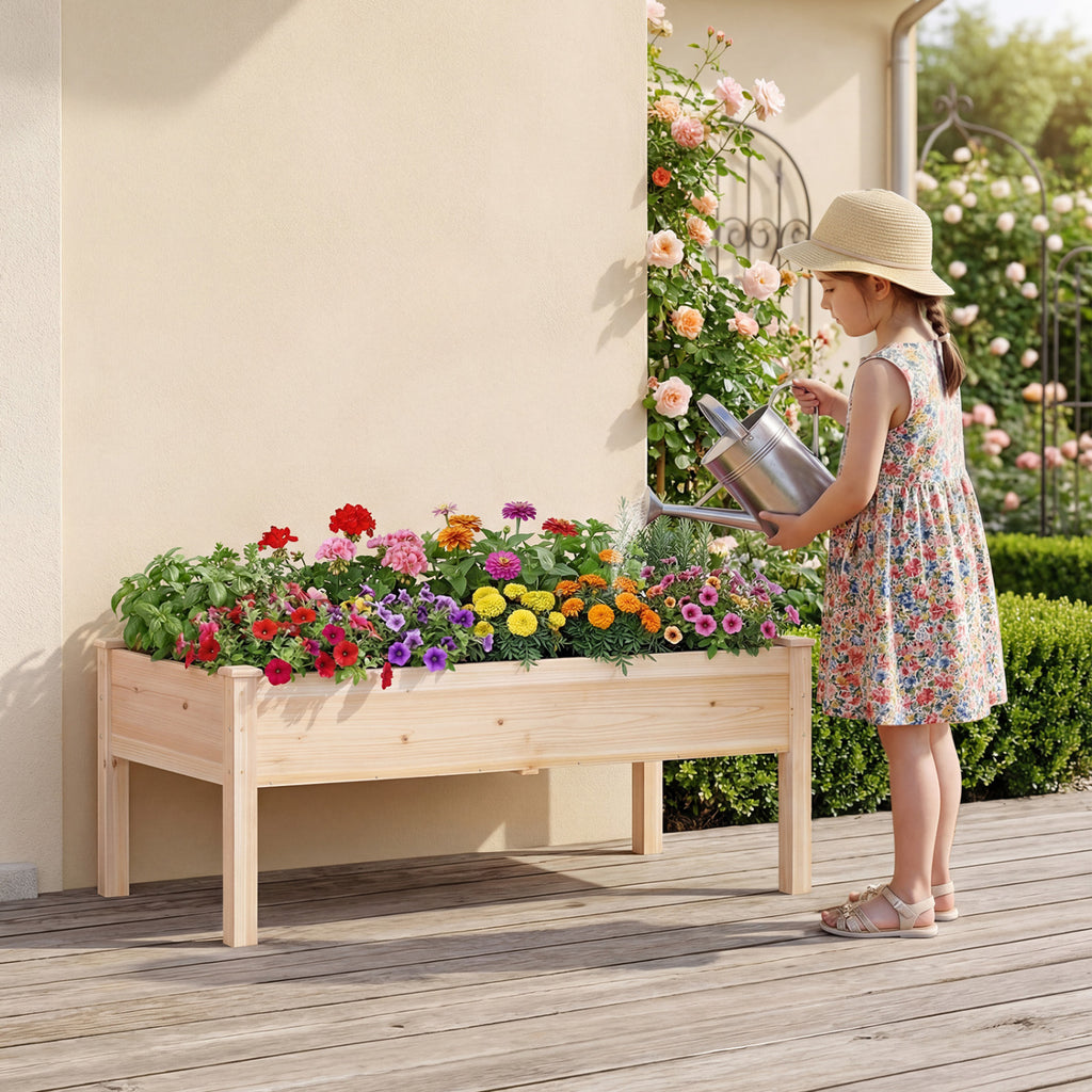 Wooden Raised Garden Bed with Legs 48" x 25" x 19"