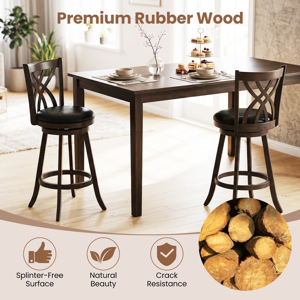 Counter Height Bar Stools Set of 2 - Dark Gray