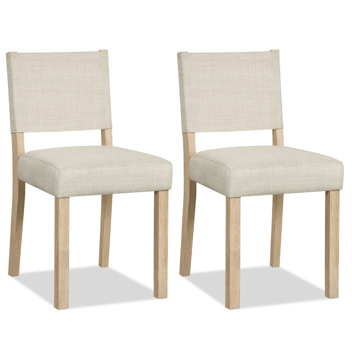 Upholstered Dining Chairs Set of 4 - Beige