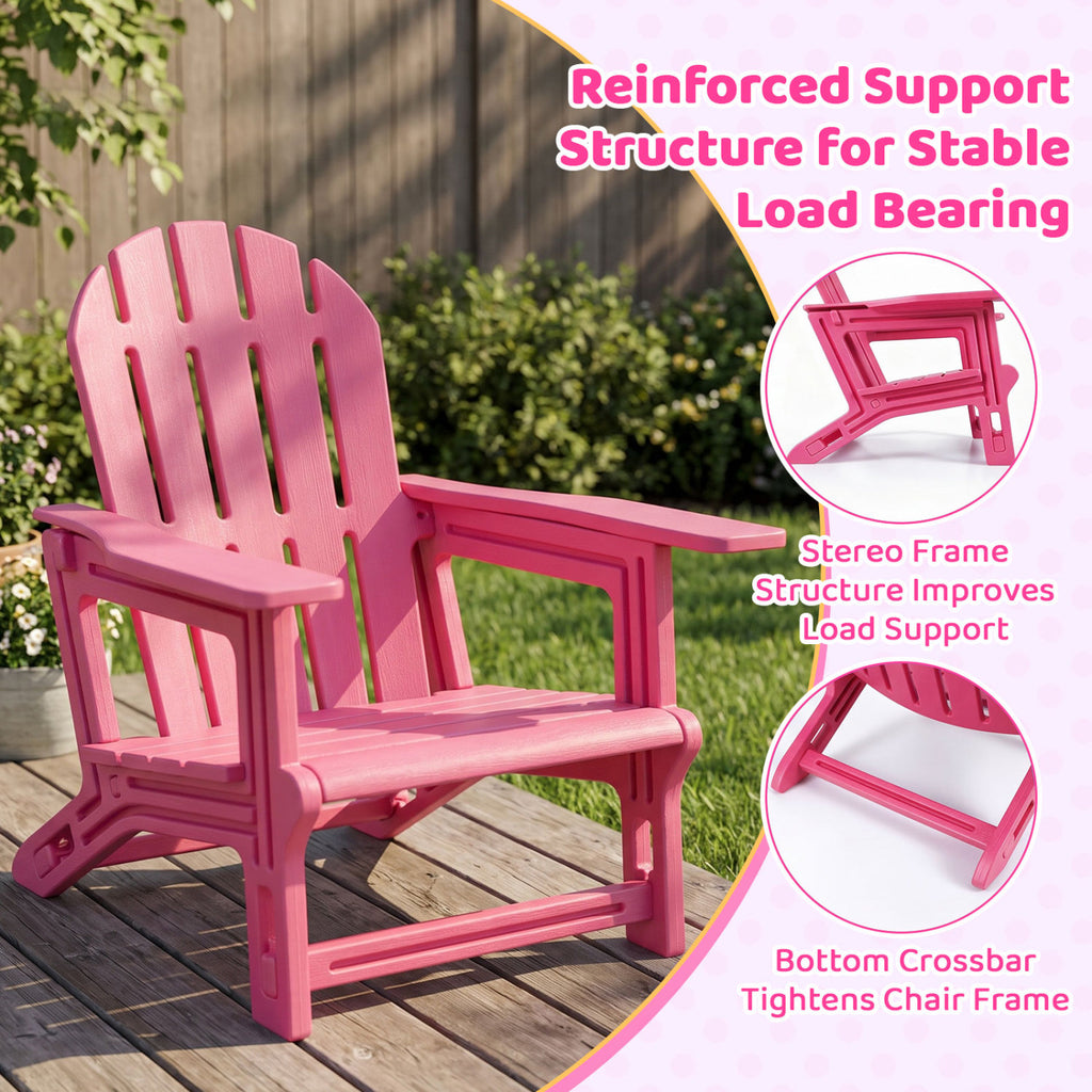 Set of 2 All-Weather Outdoor Kids Patio Seating with Ergonomic Design