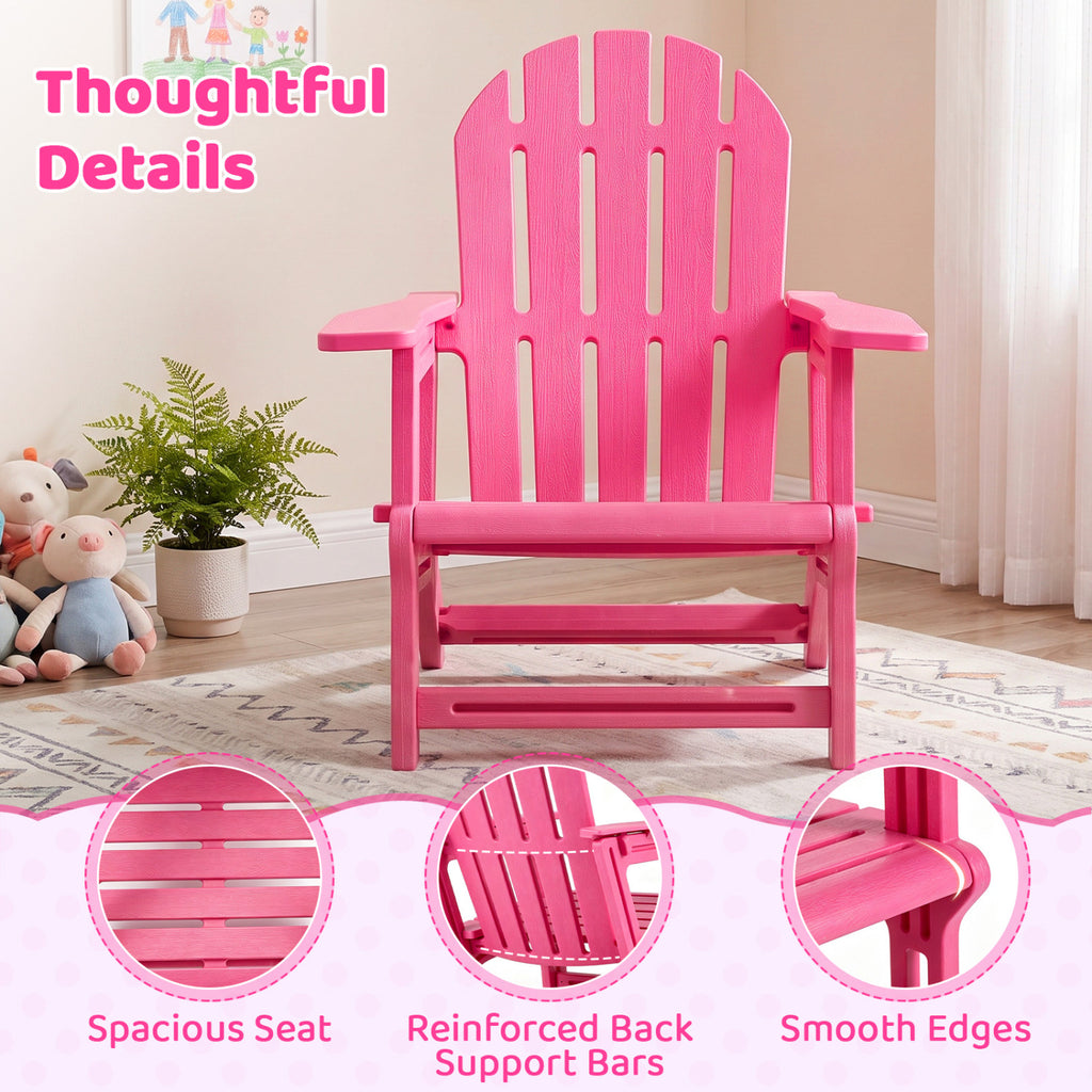 Set of 2 All-Weather Outdoor Kids Patio Seating with Ergonomic Design