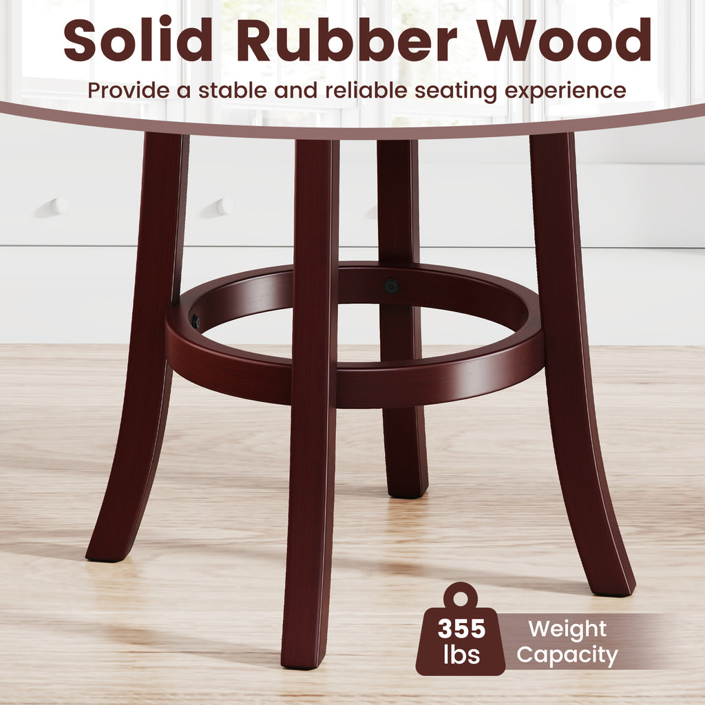 Counter Height Swivel Barstools with High Backs, 26 inches – Set of 2
