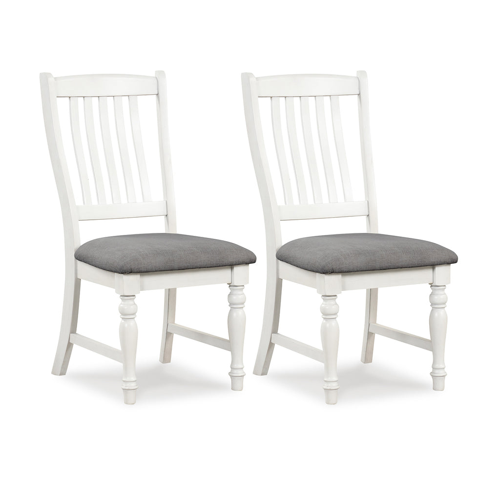 Dining Chairs Set of 2 with Wood Legs - White