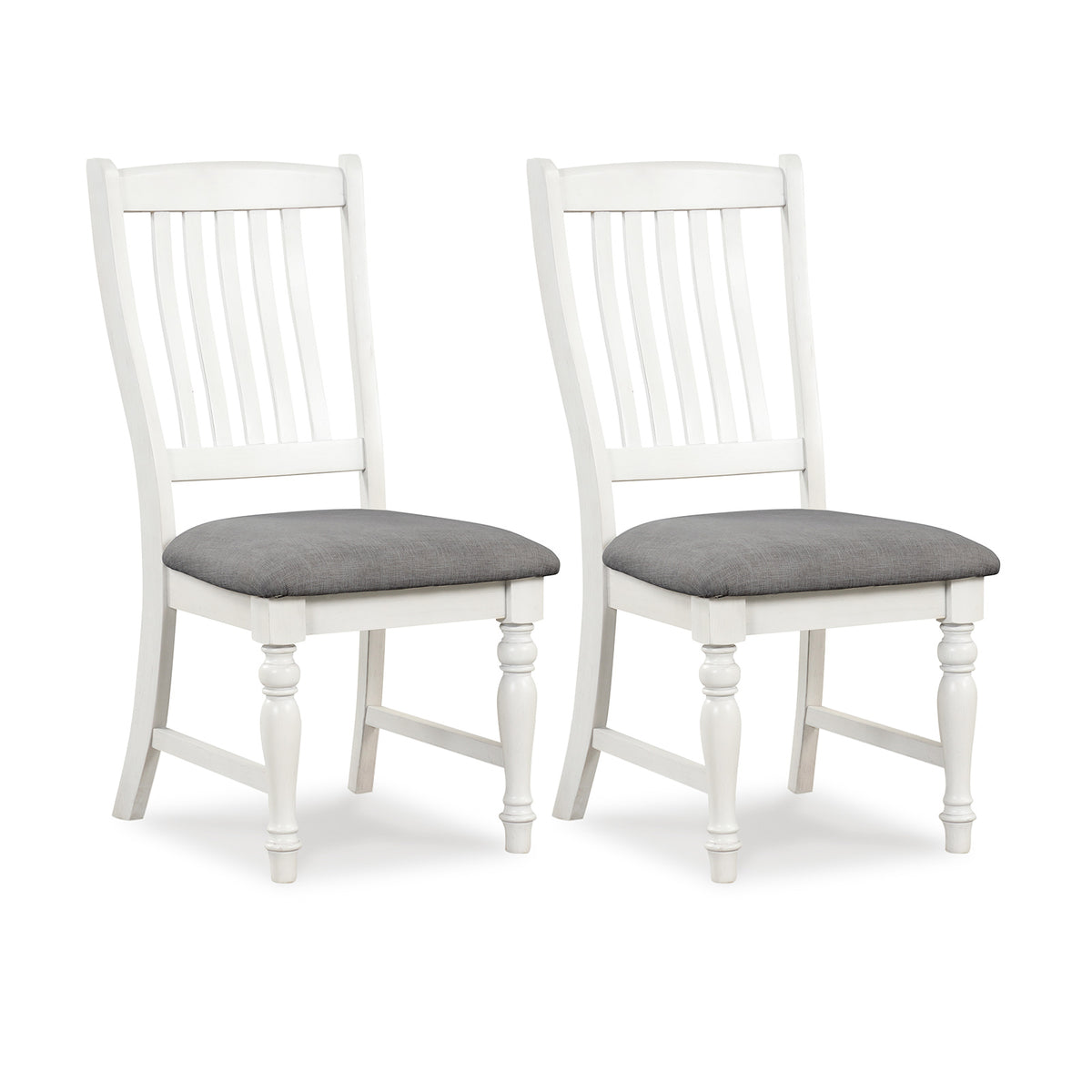 Dining Chairs Set of 2 with Wood Legs - White