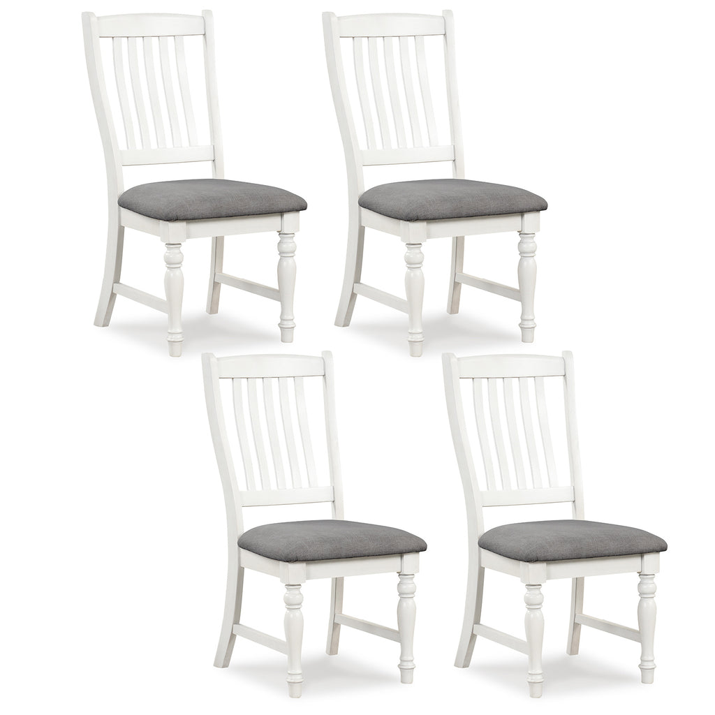 Dining Chairs Set of 2 with Wood Legs - White