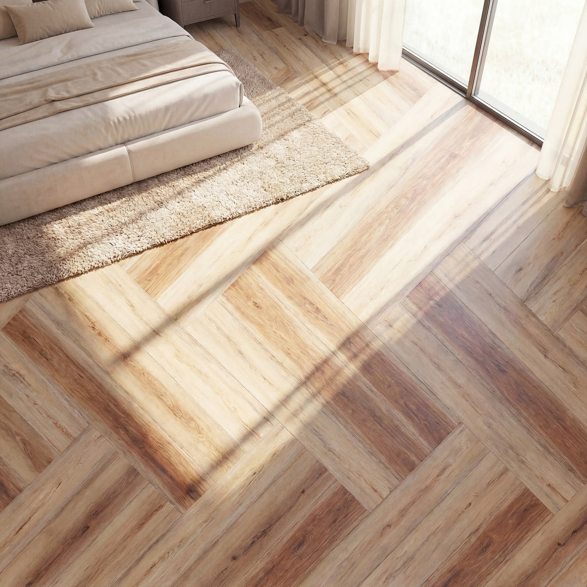 48 Pack Brown Vinyl Floor Tiles Waterproof Vinyl Plank Flooring Set - Costway
