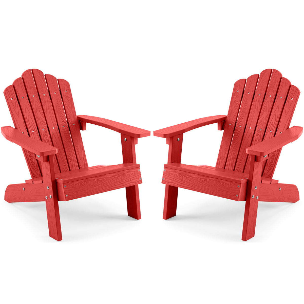 Set of 2 Kids Adirondack Chairs All-weather Outdoor for Children with