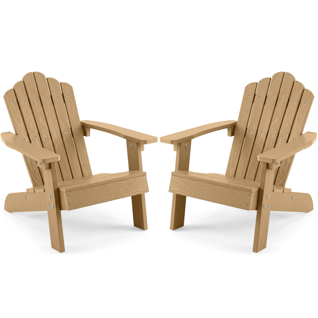 Set of 2 Kids Adirondack Chairs All-weather Outdoor for Children with