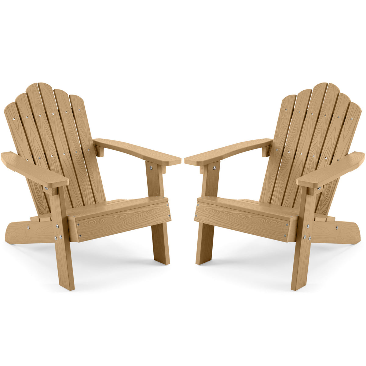Set of 2 Kids Adirondack Chairs All-weather Outdoor for Children with