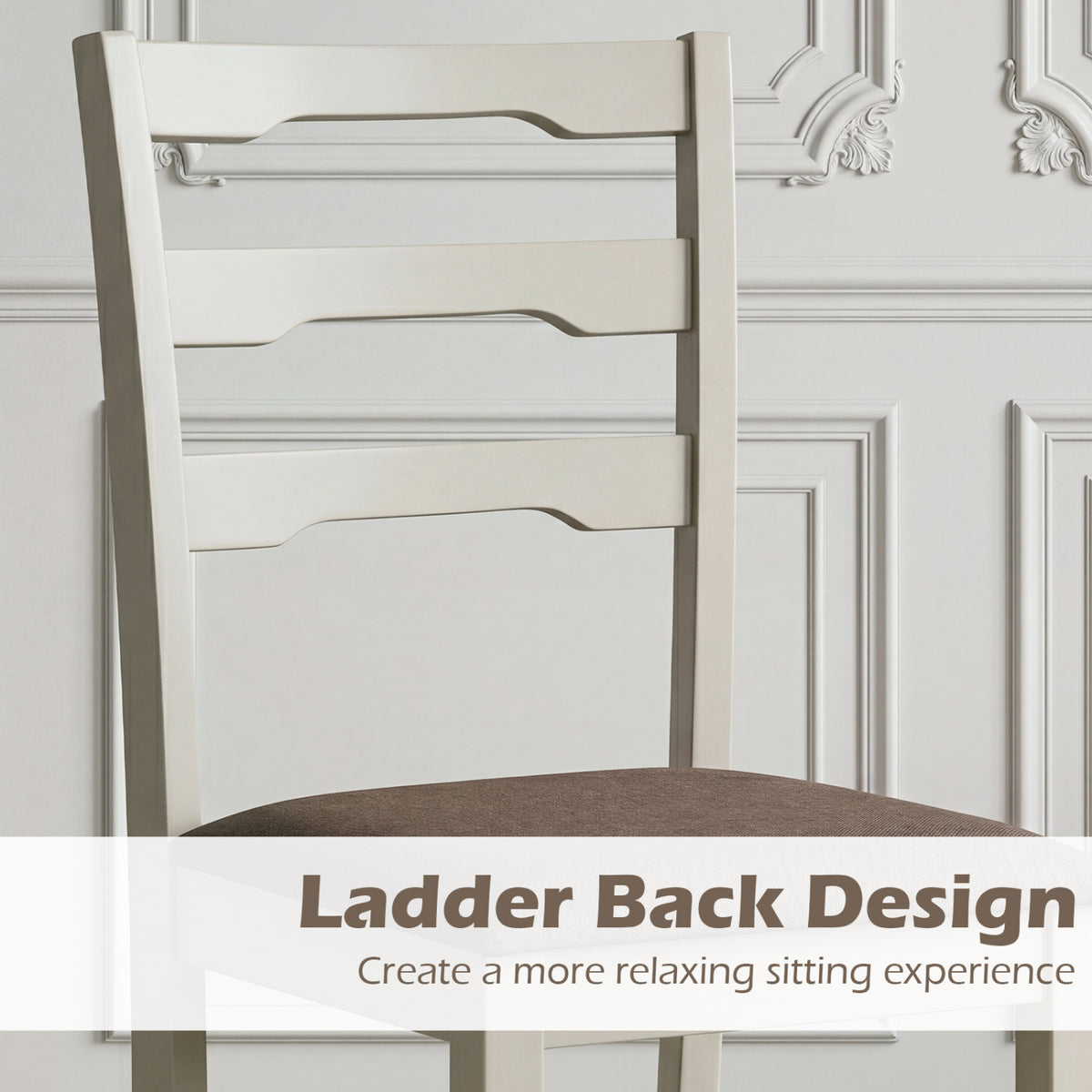 Linen Upholstered Dining Chairs Set of 2 - Ivory