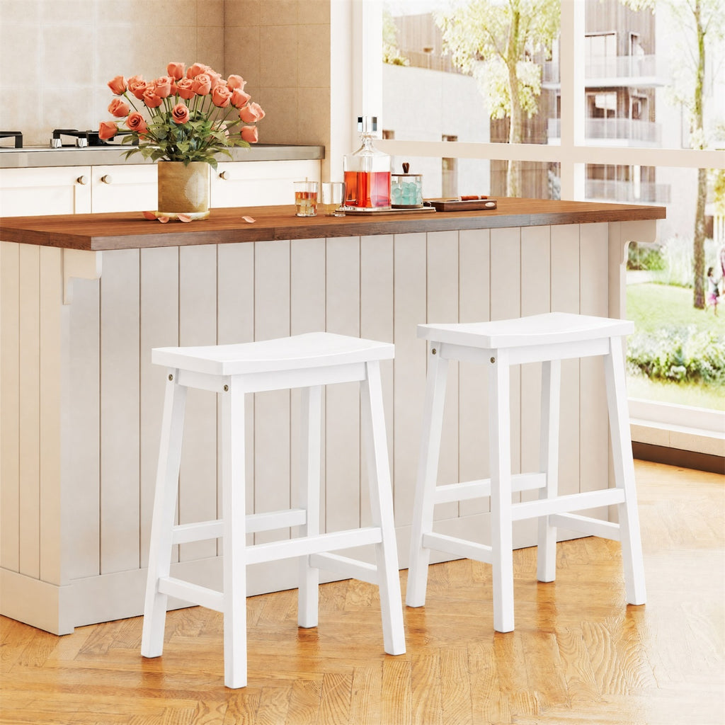 Counter Height Stools Set of 2 - 24 inch, Beige