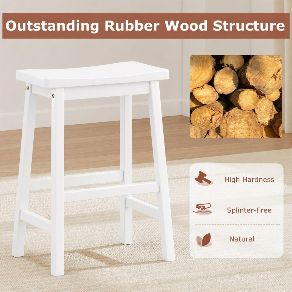 Counter Height Stools Set of 2 - 24 inch, Beige